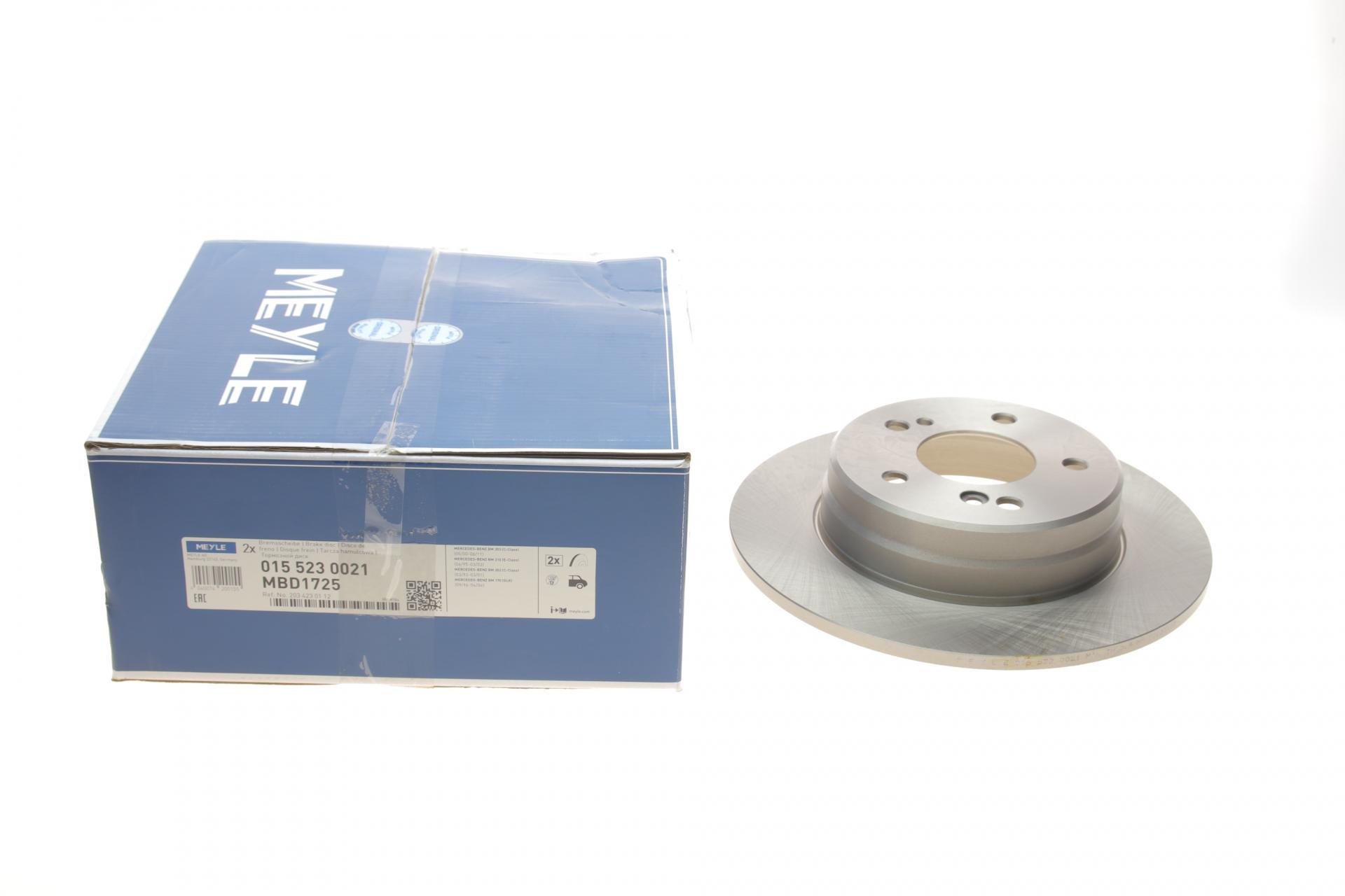 Диск гальмівний задній Meyle для Mercedes C-class W202/W203/CL203/S202/E W124/W210/S124 -07 278x9 мм (015 523 0021)