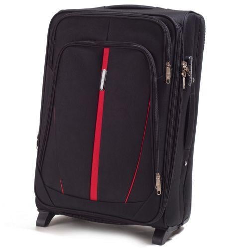 Валіза середня Wings текстиль Чорний (1706/2 black (M)
