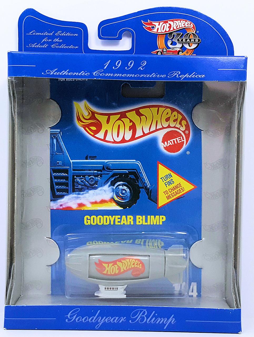 Игрушечный дирижабль Hot Wheels Goodyear Blimp 1998 HW 30th Anniversary 1992 (18881)