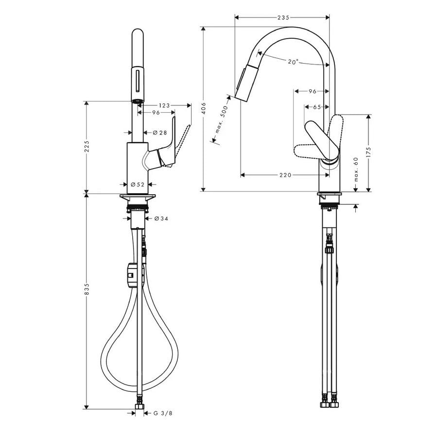 Змішувач для кухні Hansgrohe Focus матовий Чорний (31815670) - фото 2