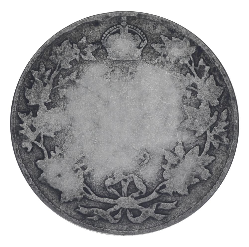 Коллекционная монета Канада 25 центов 1919 серебро G-VG Ag 925 5,83 г (М23741)