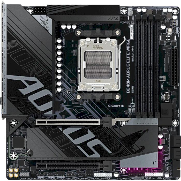 Материнська плата Gigabyte B840M AORUS ELITE WIFI6E Micro-ATX sAM5 AMD B840 4xDDR5 2xM.2 4xSATA DP HDMI 2.5 GbE Black (35227028)