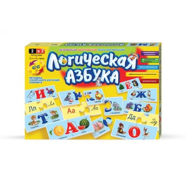Развивающие пазлы Danko Toys Логическая азбука 2620DT Разноцветный Развивающие пазлы Danko Toys Логическая азбука 2620DT Разноцветный