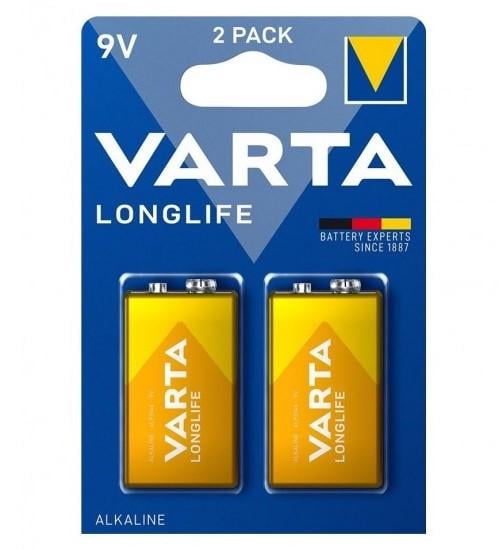 Батарейка Varta Longlife 6LR61 Крона 9-12V 2 шт. (26938242)