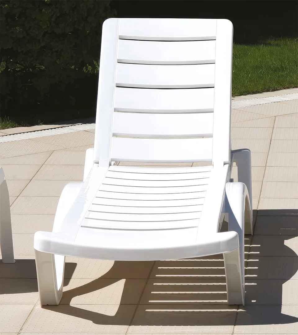 Шезлонг Siesta Aqua 187х30х50 см Белый (076091)