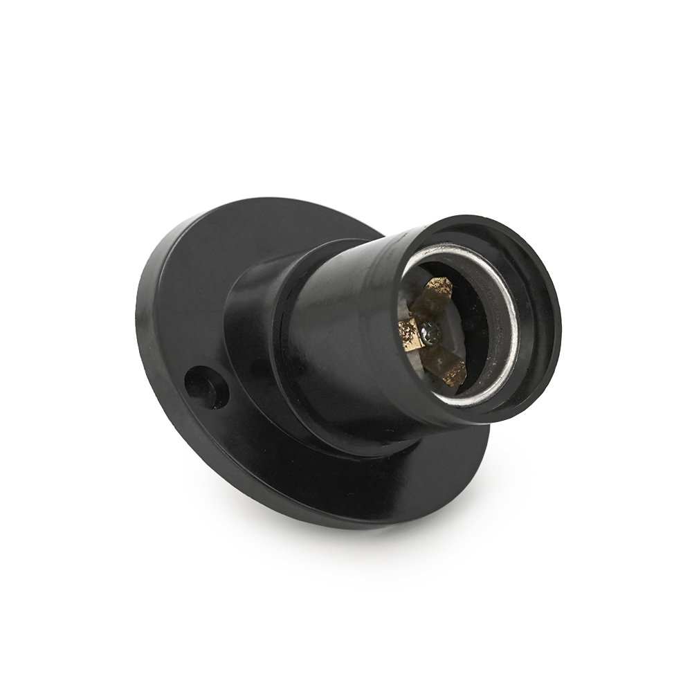 Патрон PM06 цоколь E27 пластиковый корпус Q12 Черный (YUT_V4220)