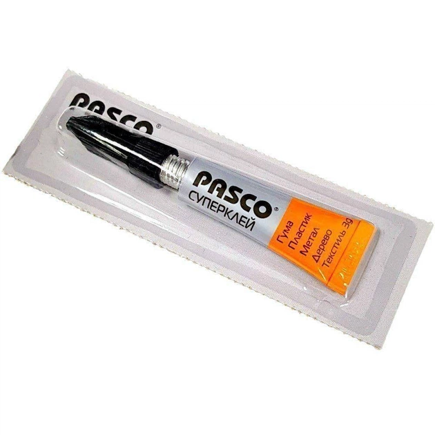 Суперклей Pasco Миттєвий блістер 3 г Прозорий (4287)
