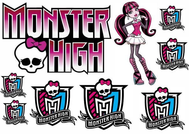 Картинка на торт вафельна Монстр Хай 2 (5883)