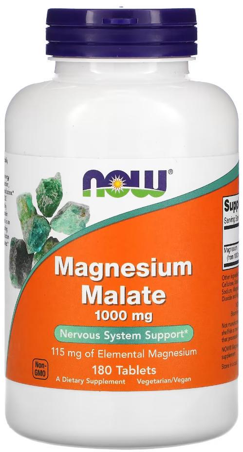 Магний Малат NOW Foods Magnesium Malate 180 таблеток