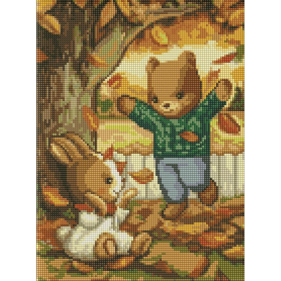 Алмазна мозаїка Ideyka Золотий листопад AMC7740 без підрамника 30х40 см (RLT34466)