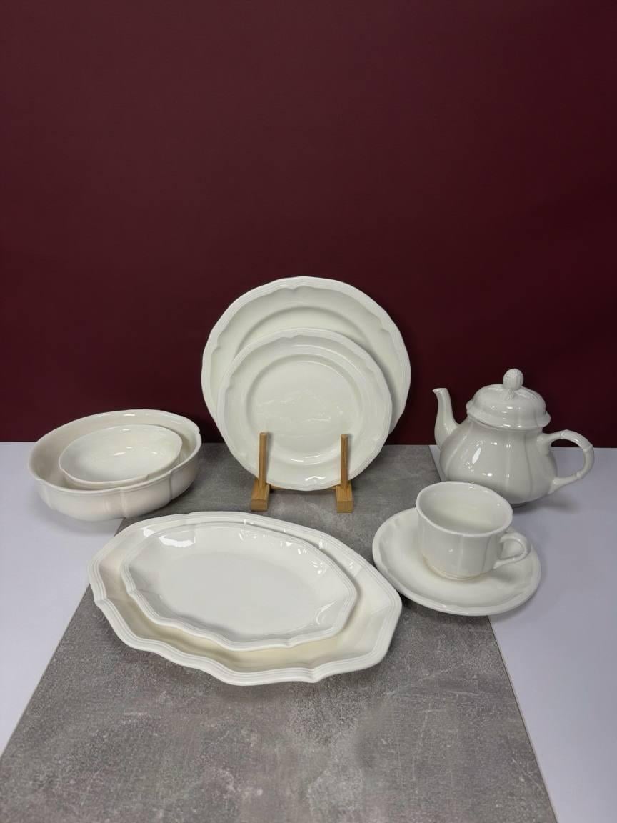 Столовый сервиз Royal Grace DY10 фарфоровый 6 персон 34 предмета Белый