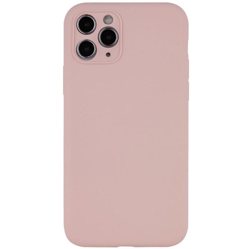Противоударный чехол Silicone Case Full Camera Protective (AA) NL для Apple iPhone 12 Pro Max (6.7") Розовый / Pink Sand