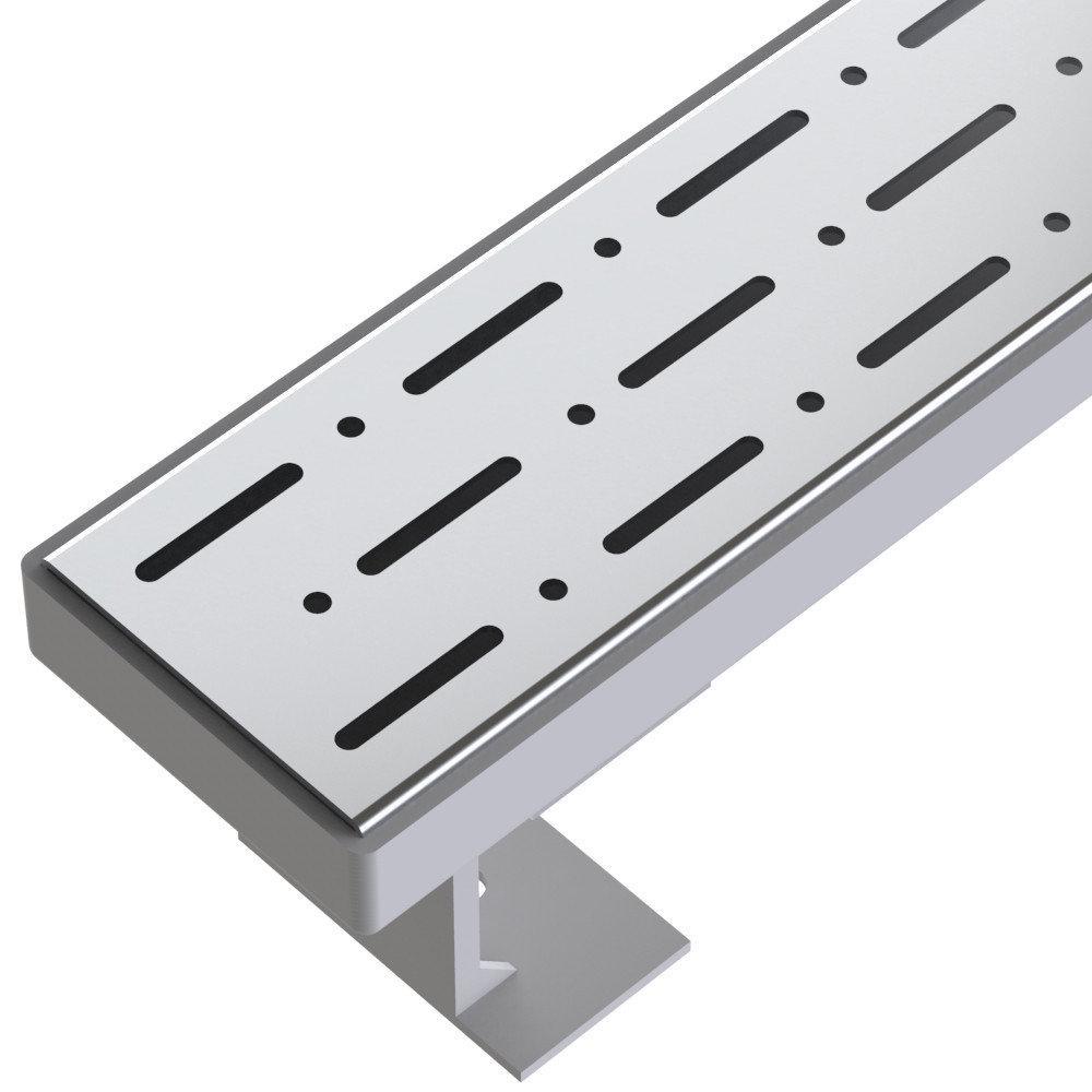 Душевой канал с горизонтальным фланцем Maxiflow Standart Line 80 см Дождь 4022.TY050K.080.1