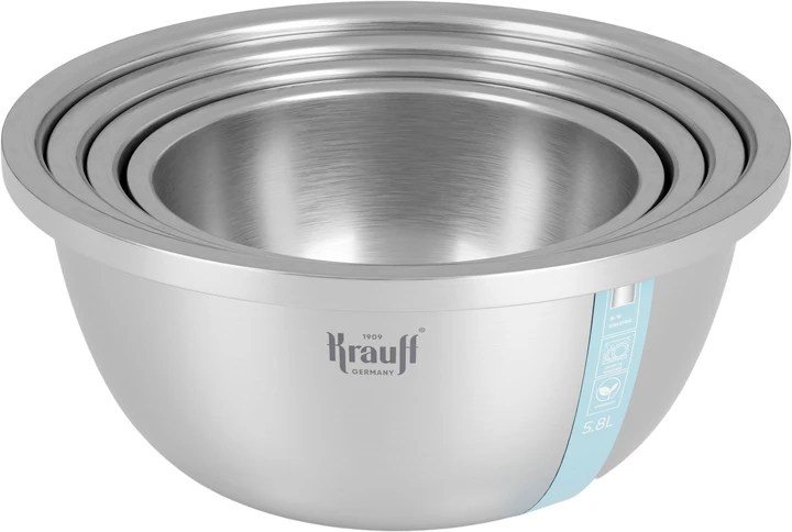 Миска кухонна Krauff з нержавіючої сталі 5,8 л Ø 30 см (29-298-020) - фото 4