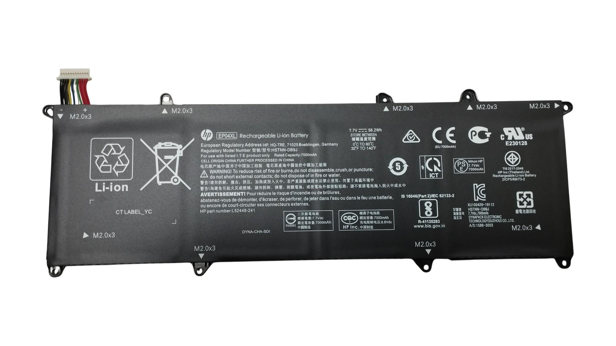 Аккумулятор для ноутбука HP EP04XL Elite Dragonfly G1 7,7V 7000 mAh (088870)
