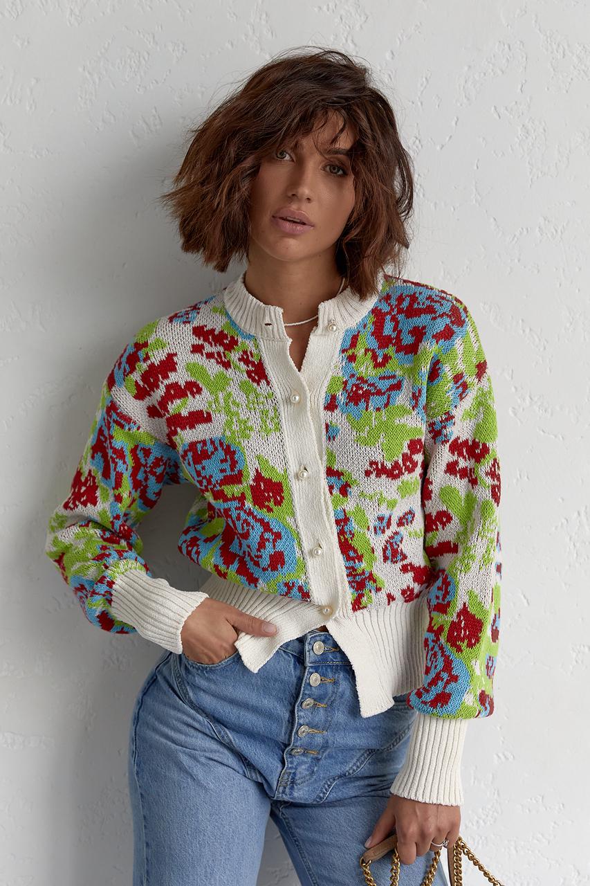 Кардиган укороченный S Молочный (11352439)