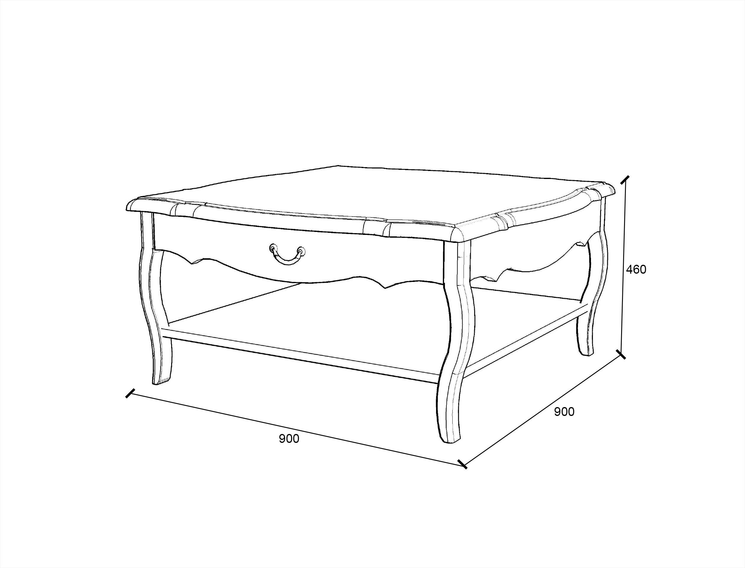 Стол журнальный квадратный Моне (11070161) - фото 4