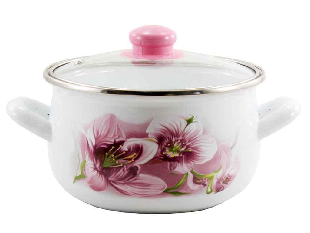 Каструля Interos Орхідея 4 л d 20 см Рожевий (5 LA)