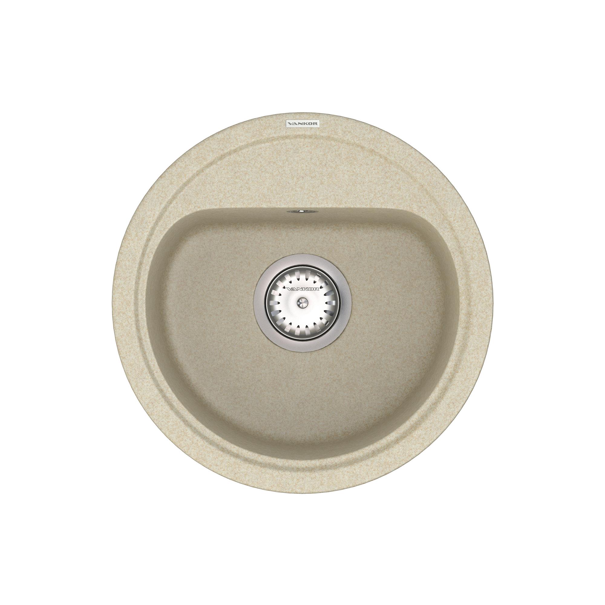 Мийка для кухні Vankor Lira LMR 01.44 + сифон Vankor Beige (74937)