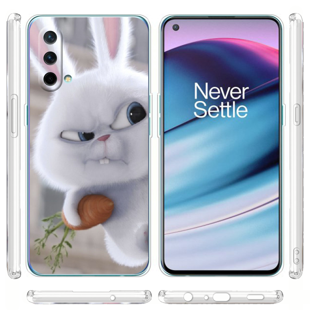 Чехол BoxFace OnePlus Nord CE 5G Rabbit Snowball Прозрачный силикон (44513-up1116-44513) - фото 3