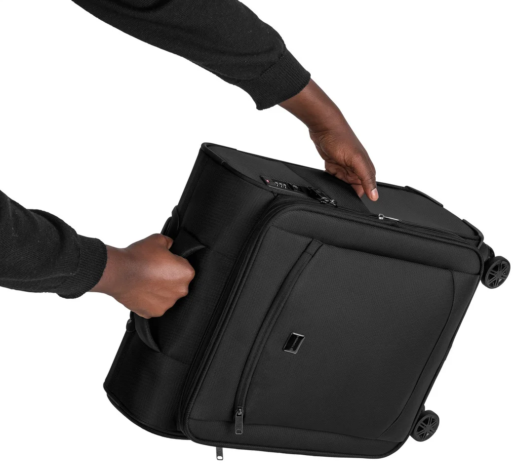 Валіза маленька з тканини Topmove зі збільшенням 35/40 л Чорний - фото 3 Валіза маленька з тканини Topmove зі збільшенням 35/40 л Чорний - фото 3