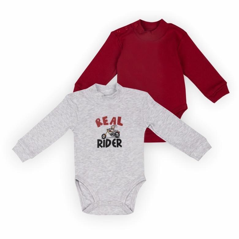 Комплект боді для малюків Gabbi BD-24- 6 74 см 2 шт. Бордовий/Сірий (13931) Комплект боді для малюків Gabbi BD-24- 6 74 см 2 шт. Бордовий/Сірий (13931)