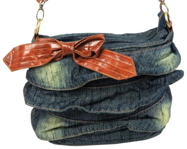 Сумка джинсова Fashion jeans bag Спідниця Темно-синій (sposupe332_Jeans6012)