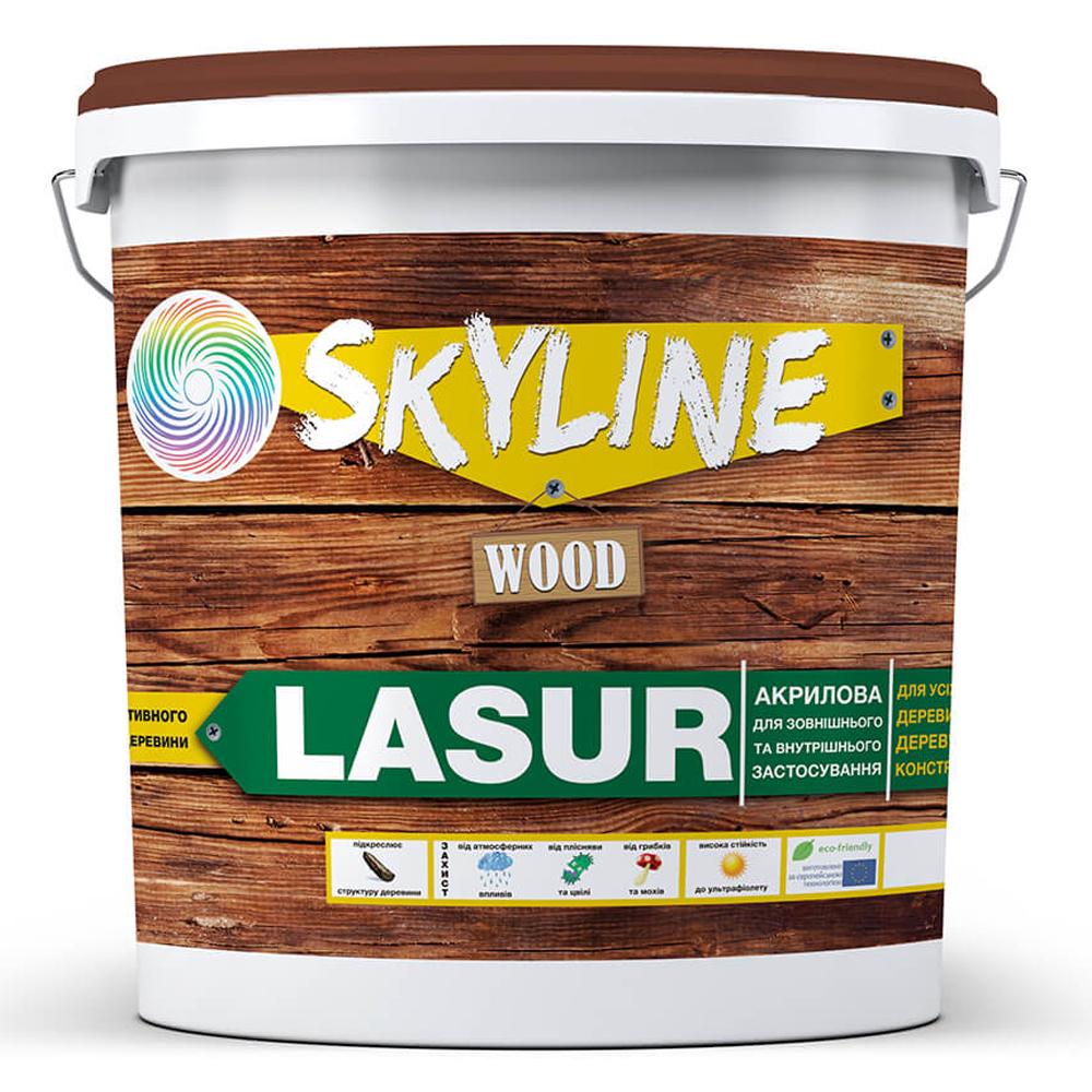 Лазурь декоративно-защитная SkyLine LASUR Wood для обработки дерева 5 л Бесцветный