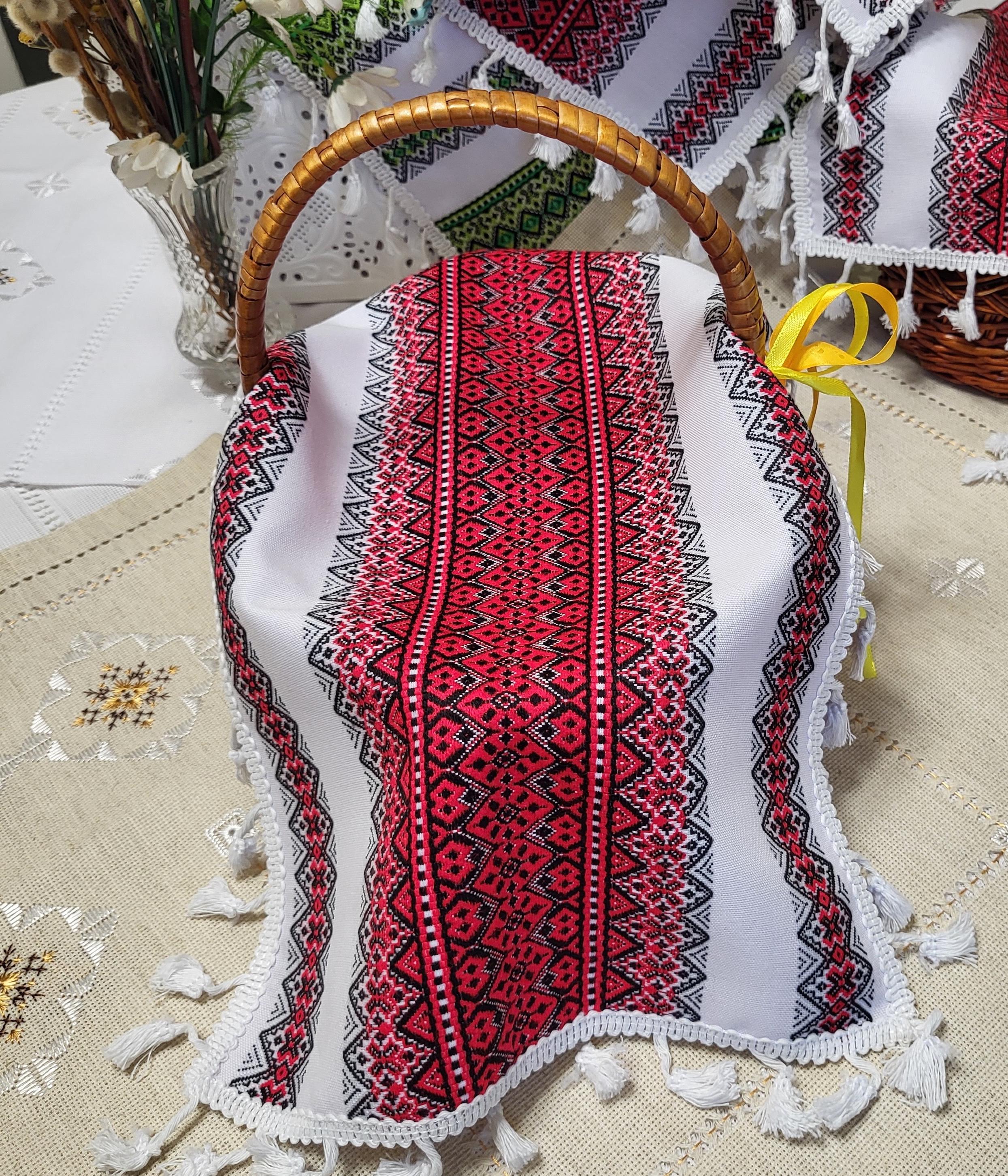 Серветка-рушник тканинно-декоративна з торками на святковий кошик (Арт-064серед) - фото 2 Серветка-рушник тканинно-декоративна з торками на святковий кошик (Арт-064серед) - фото 2