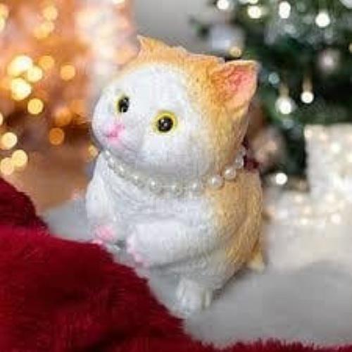 Котик антистресс с жемчужным ожерельем Pinch Family Желтый (AD-242505)