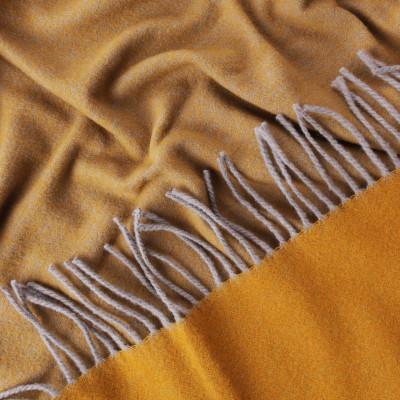 Плед бовария дабл 140х210 см Серо-Горчичный - фото 3 Плед бовария дабл 140х210 см Серо-Горчичный - фото 3