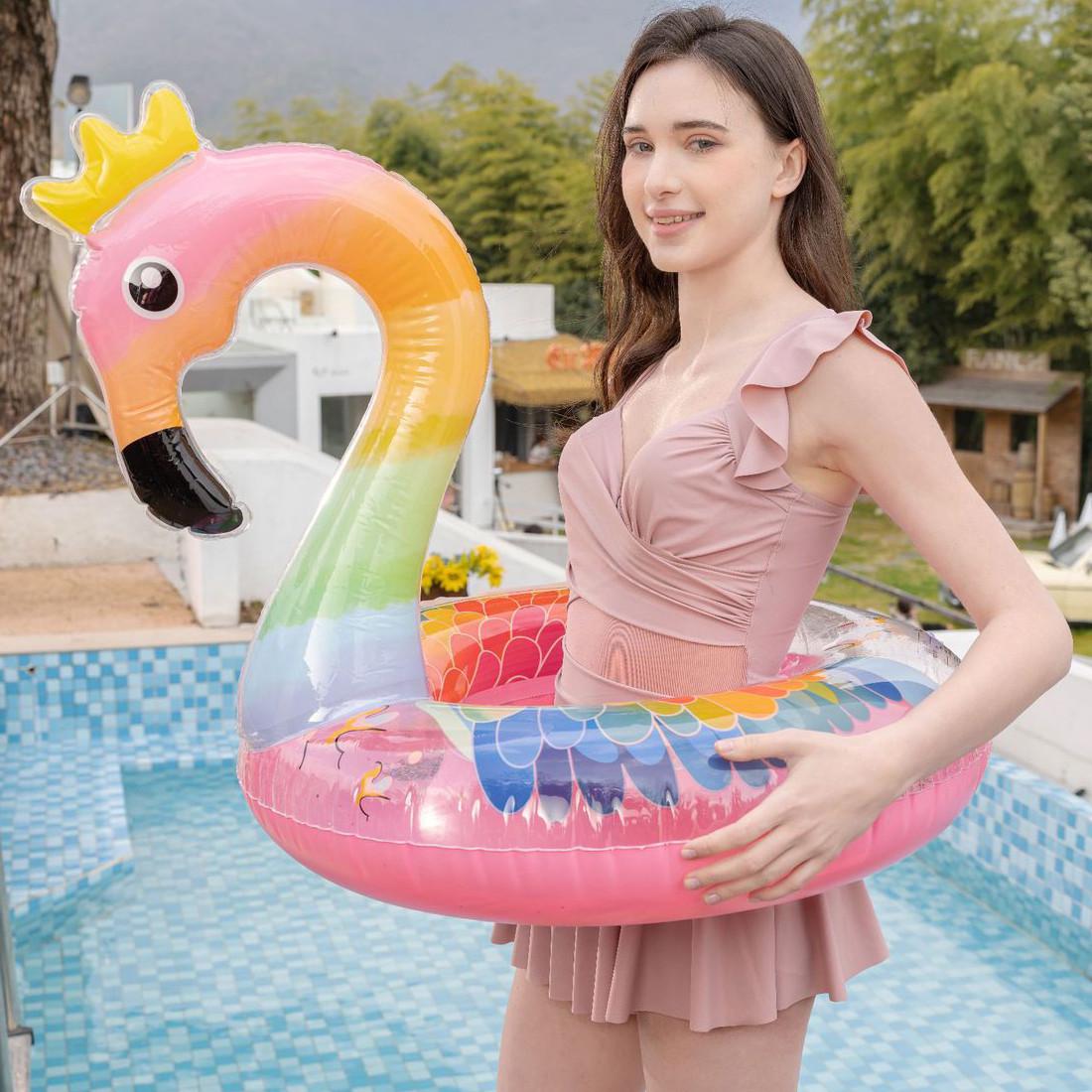 Надувной круг Фламинго 70 см Розовый (28443946) - фото 2 Надувной круг Фламинго 70 см Розовый (28443946) - фото 2