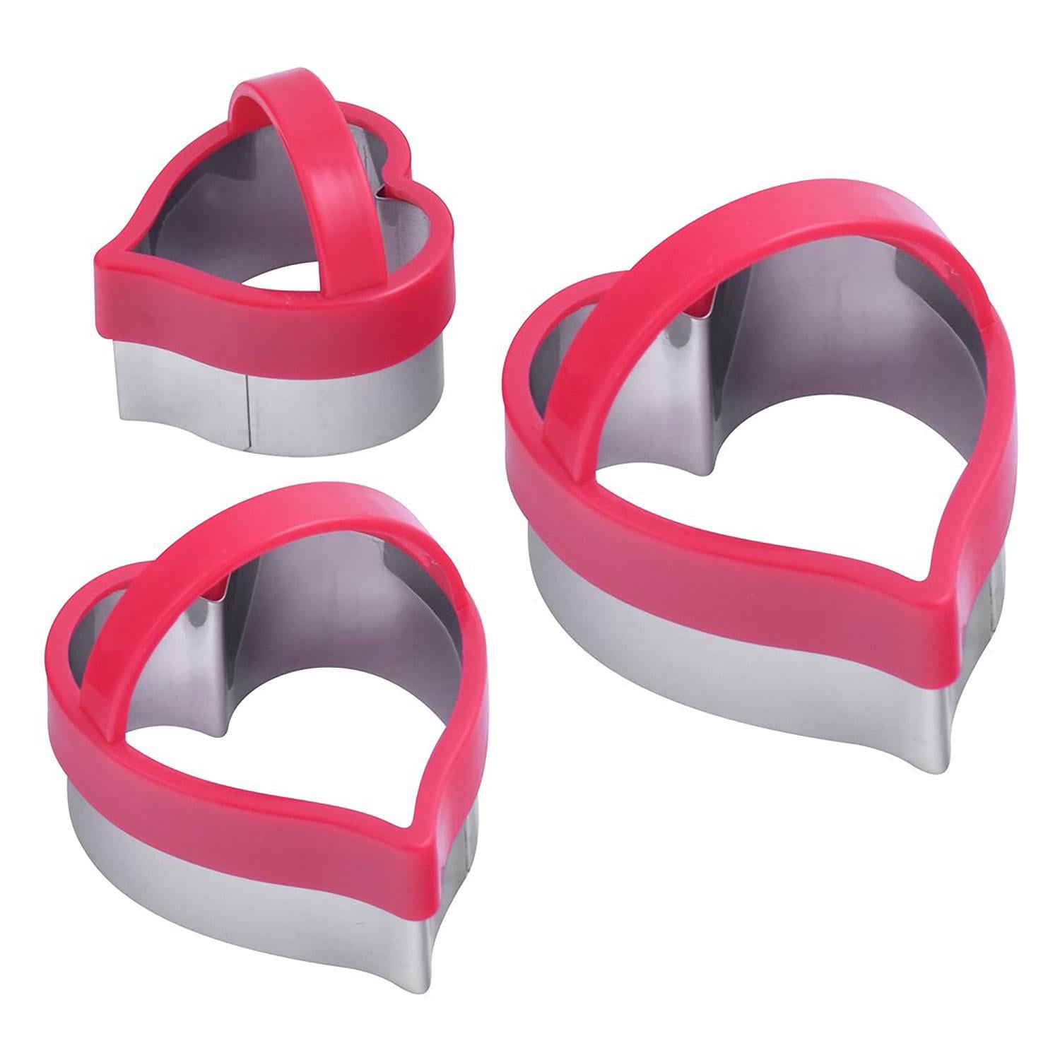 Набор кулинарных форм в форме сердец 3 шт.