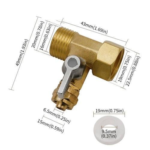 Тройник латунный с краном американка 1/2"x1/2"x1/4" для фильтра обратного осмоса (27457272) - фото 6 Тройник латунный с краном американка 1/2"x1/2"x1/4" для фильтра обратного осмоса (27457272) - фото 6