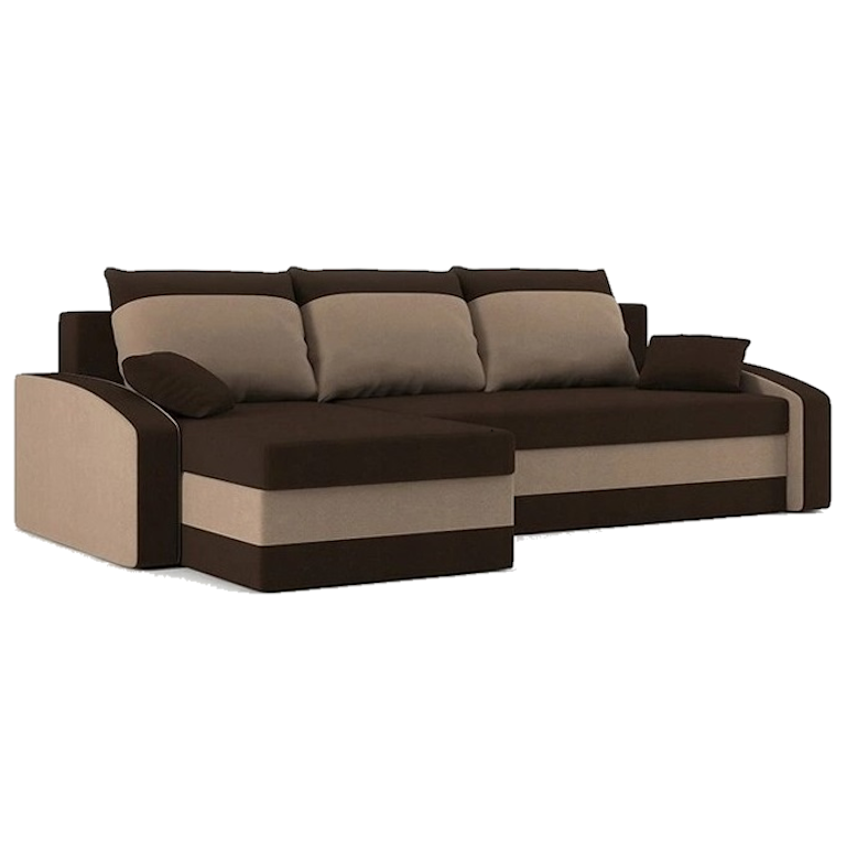 Диван угловой Хелвет 235х140 см Коричневый/Капучино (28118890)