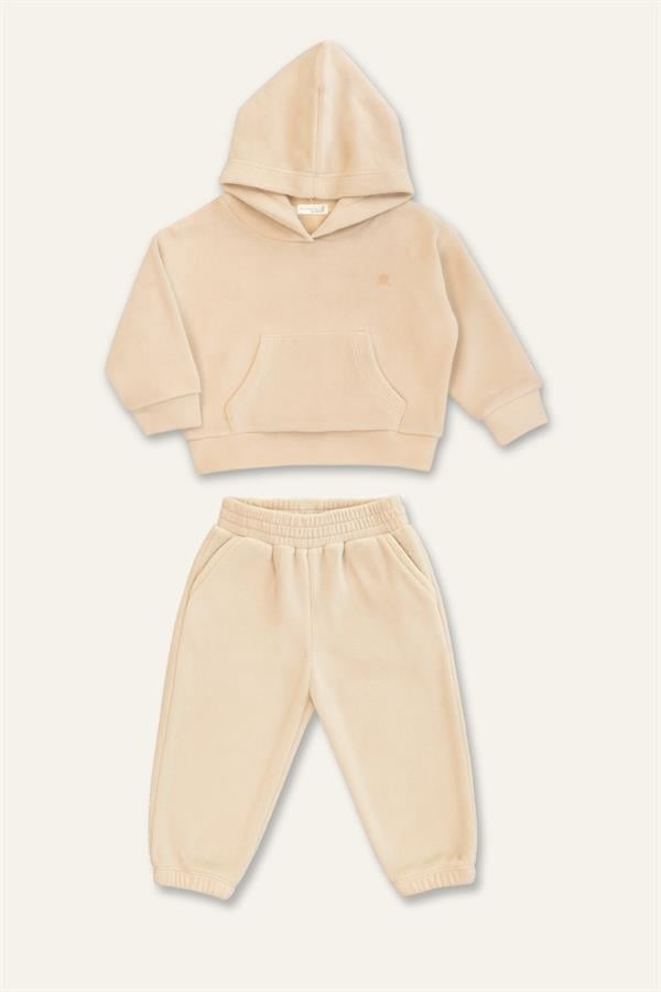 Спортивный костюм детский унисекс флисовый из кофты и штанов Mininio 3 года 98 см Бежевый (8683169184266)