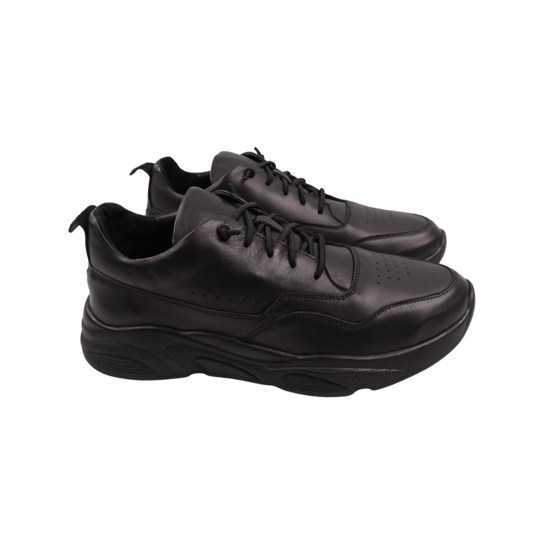 Кроссовки мужские Rondo из кожи р. 44 Черный (50-22DTS)