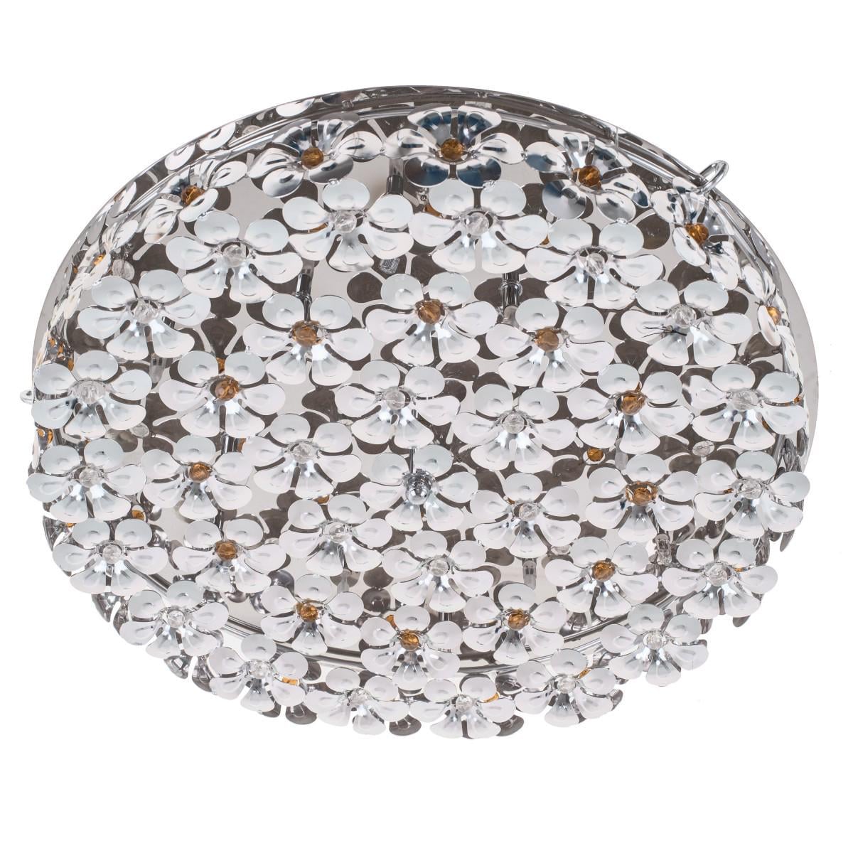 Люстра потолочная торт галогенная Brille BR-01 302C/12 CHR для натяжного потолка