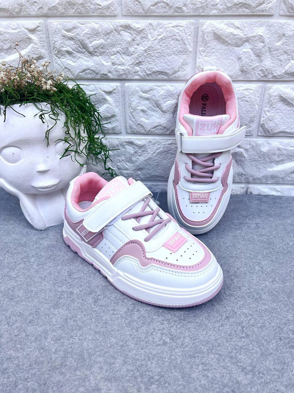 Кроссовки для девочки Paliament 1455 р. 34 20,5 см Бело-розовый (1455)