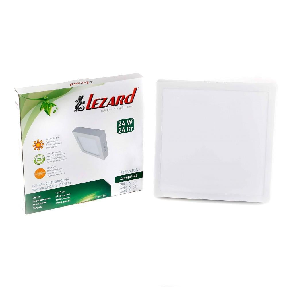 LED-панель накладная квадратная 24 Вт 284х284 4200K 1910 Lm (442SKP-24)