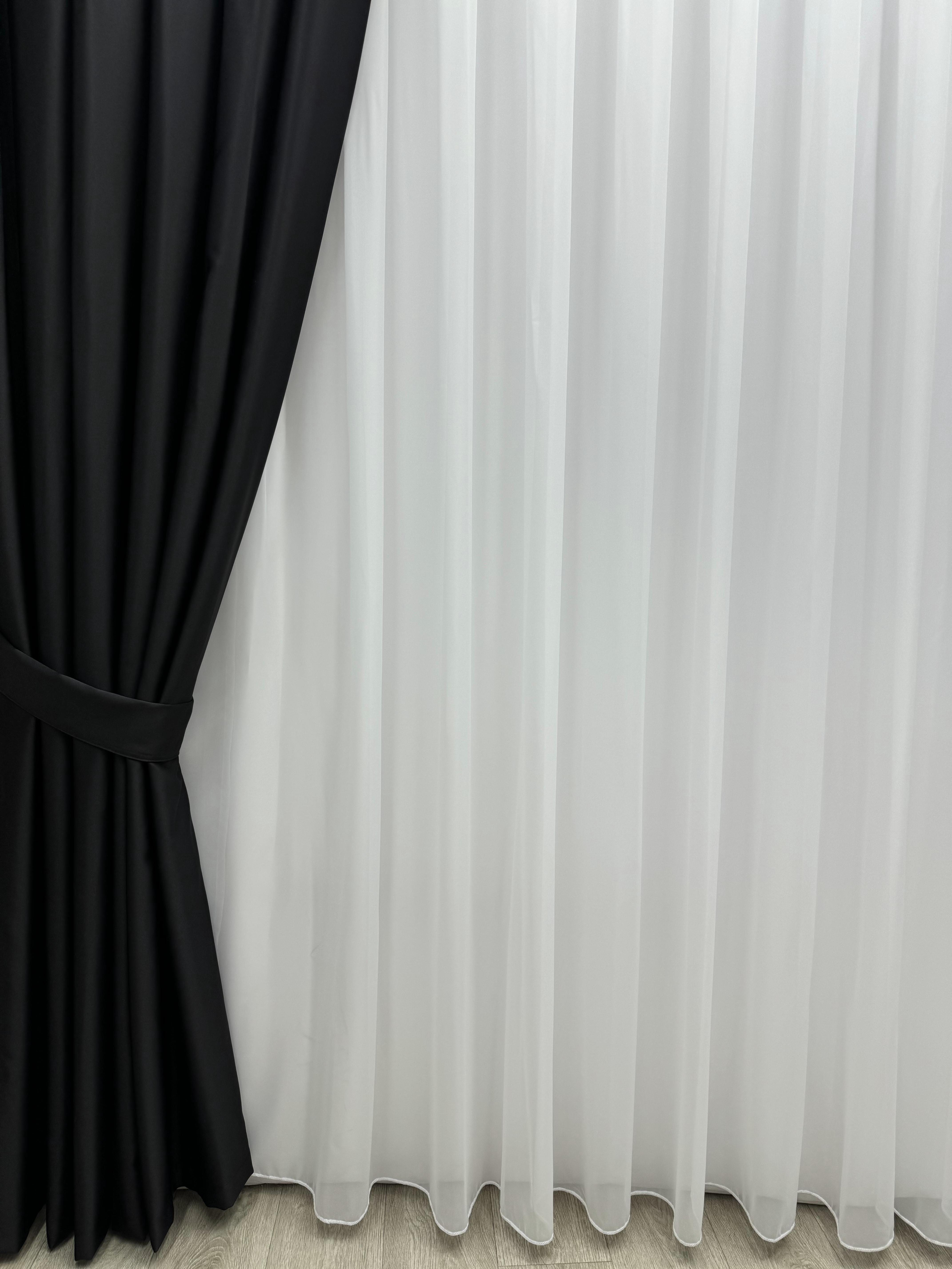 Штора блекаут на тесьме 6 см 300х260 см Черный (11893083) - фото 4