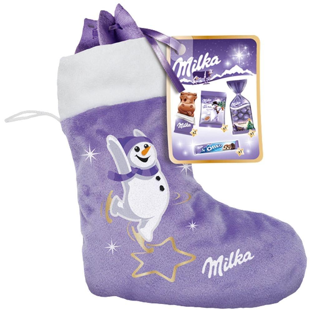 Новорічний набір Шкарпетка Санта Клауса від Milka (АК-016)