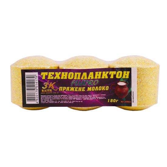 Прикорм 3KBaits Технопланктон FLUORO Топленое молоко 180 г (3KB1369) - фото 1
