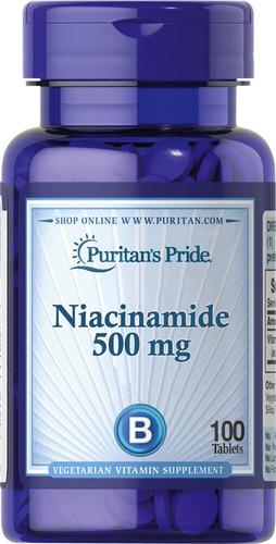 Ниацин B-3 Puritan's Pride Niacinamide 500 мг 100 таблеток (730)