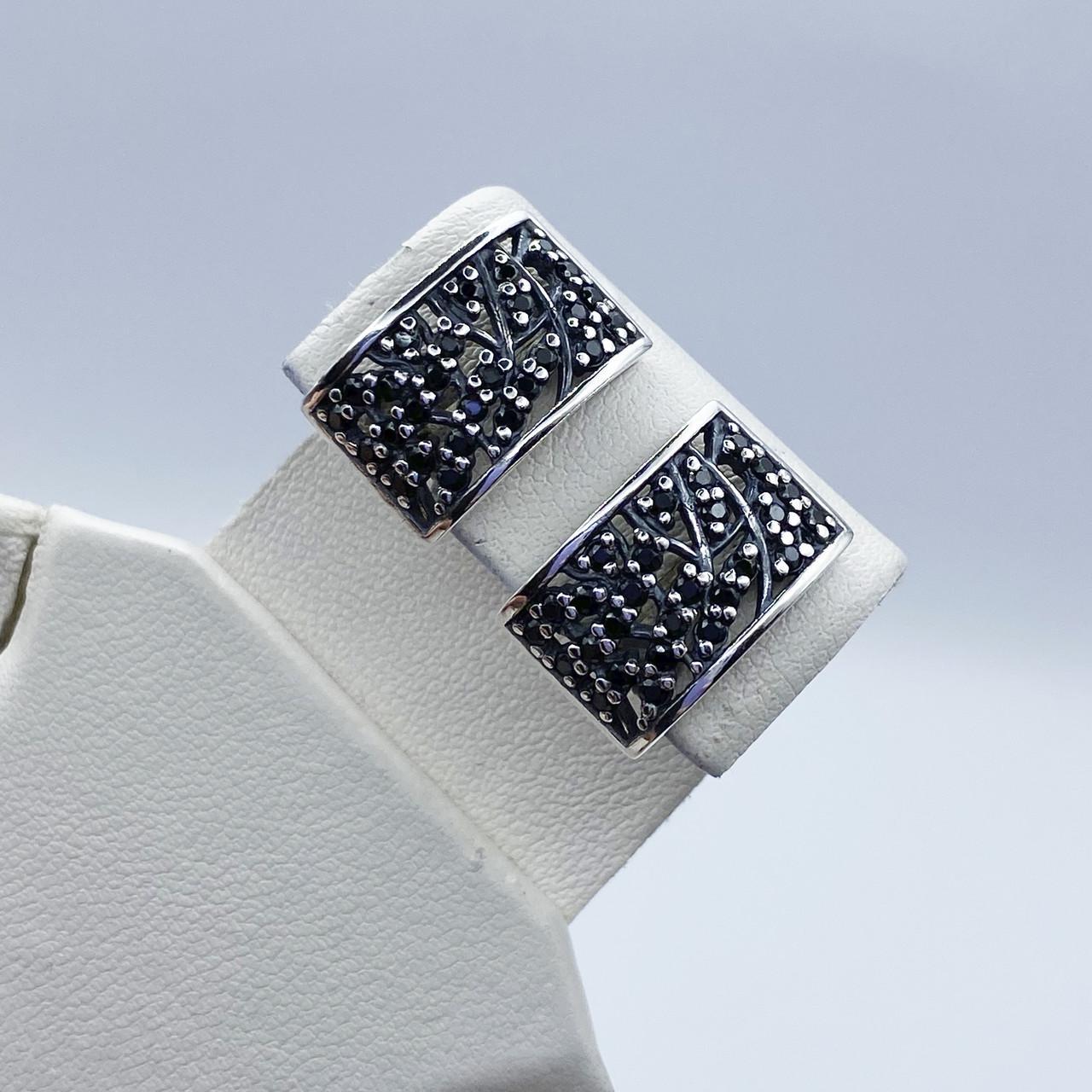 Серьги серебряные Карамель с фианитом 4,5 г (2297893937)