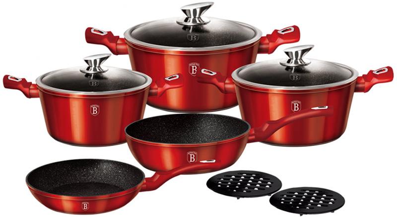 Набір кухонного посуду Berlinger Haus Burgundy 10 пр. (BH-1222N)