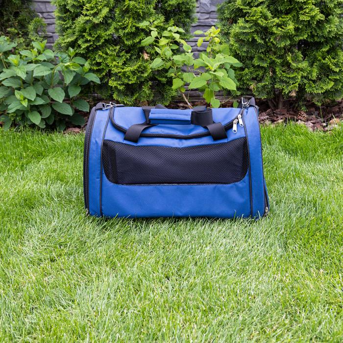 Сумка переноска для собак и кошек маленьких пород Faina Torba Синий (ZO-0001) - фото 3