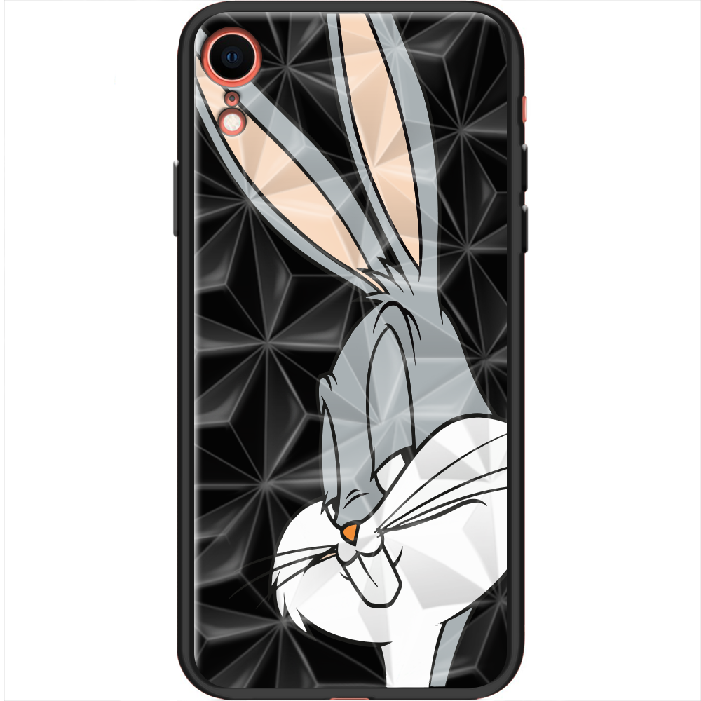 Чехол Boxface iPhone XR Lucky Rabbit Черный силикон с призмой (35417-bk81-37859)
