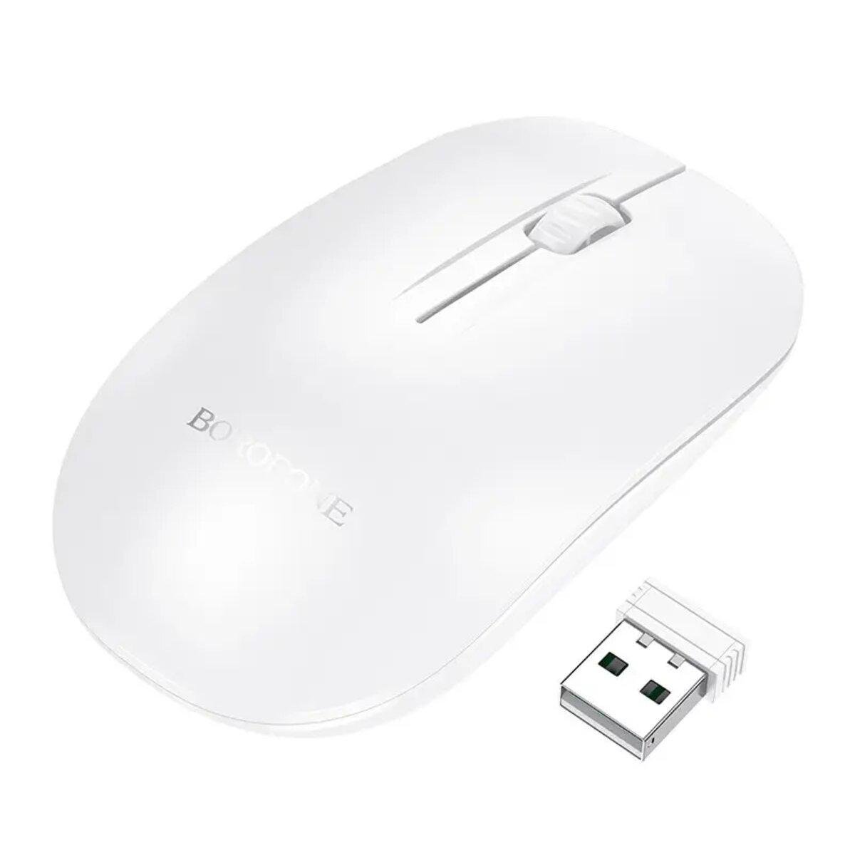 Компьютерная мышка беспроводная Borofone BG14 Planet 2,4G 1000 dpi White (6941991113383)