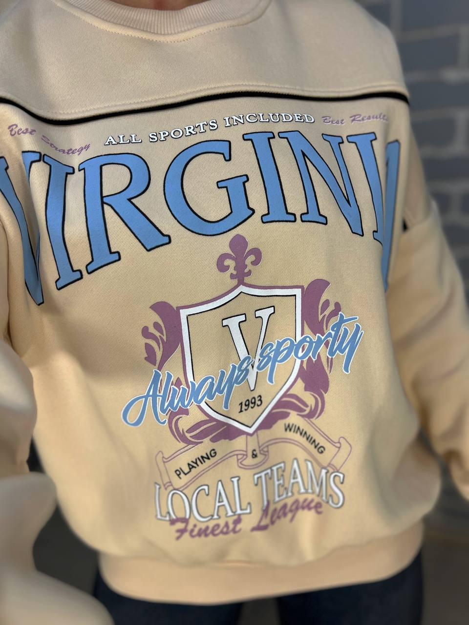 Свитшот женский OLIVIA 2468 VIRGINIA утепленный на флисе OS Светло-бежевый (1116) - фото 2 Свитшот женский OLIVIA 2468 VIRGINIA утепленный на флисе OS Светло-бежевый (1116) - фото 2